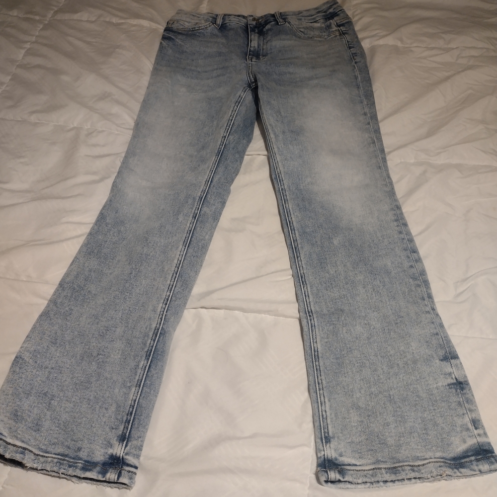 Classic Light Blue Flare Jeans for Women